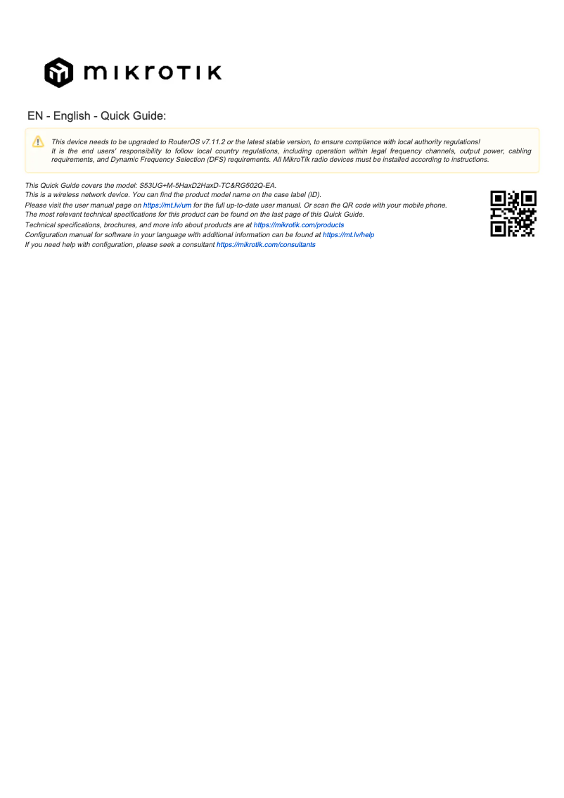 Página 1 del manual Manual de usuario Mikrotik Chateau 5G ax