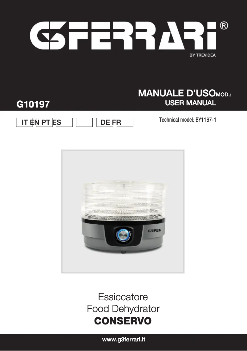 Página 1 del manual Manual de usuario G3 Ferrari Conservo G10197