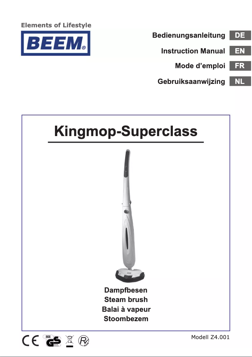 Página 1 del manual Manual de usuario BEEM Kingmop-Superclass