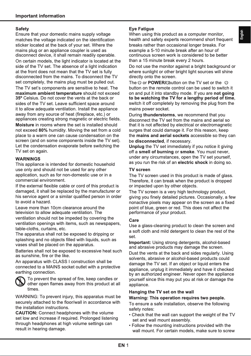 Página 1 del manual Manual de usuario TCL U55S8806DS