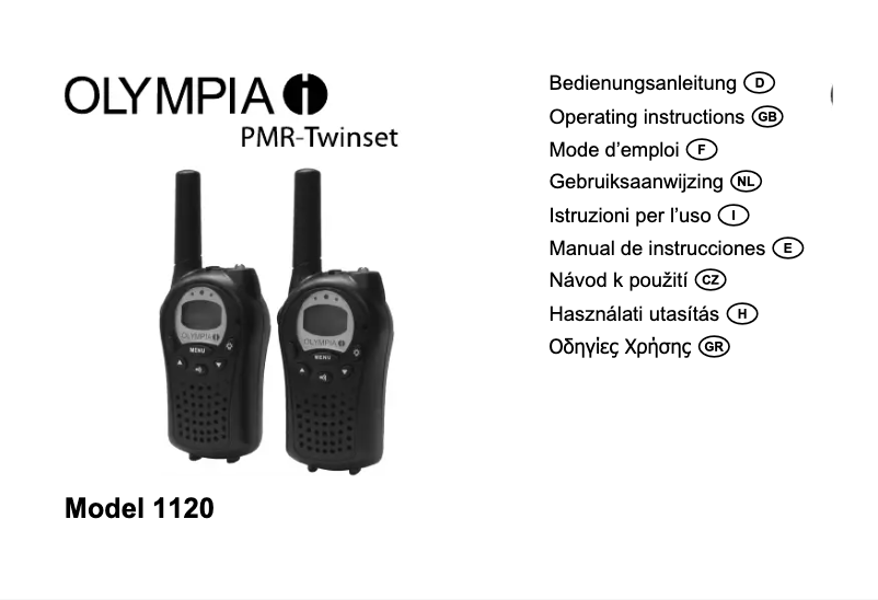 Imagen de la primera página del manual del dispositivo Model 1120