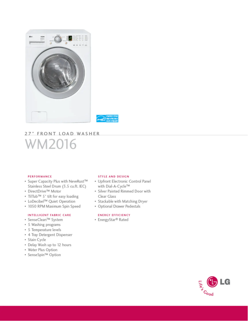 Página 1 del manual Ficha técnica LG WD-10580BD