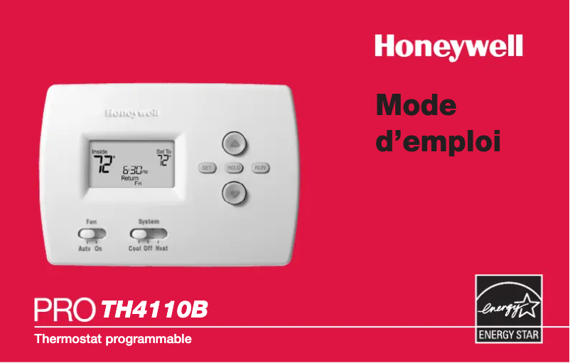 Página 1 del manual Manual de usuario Honeywell TH4110B1025/U