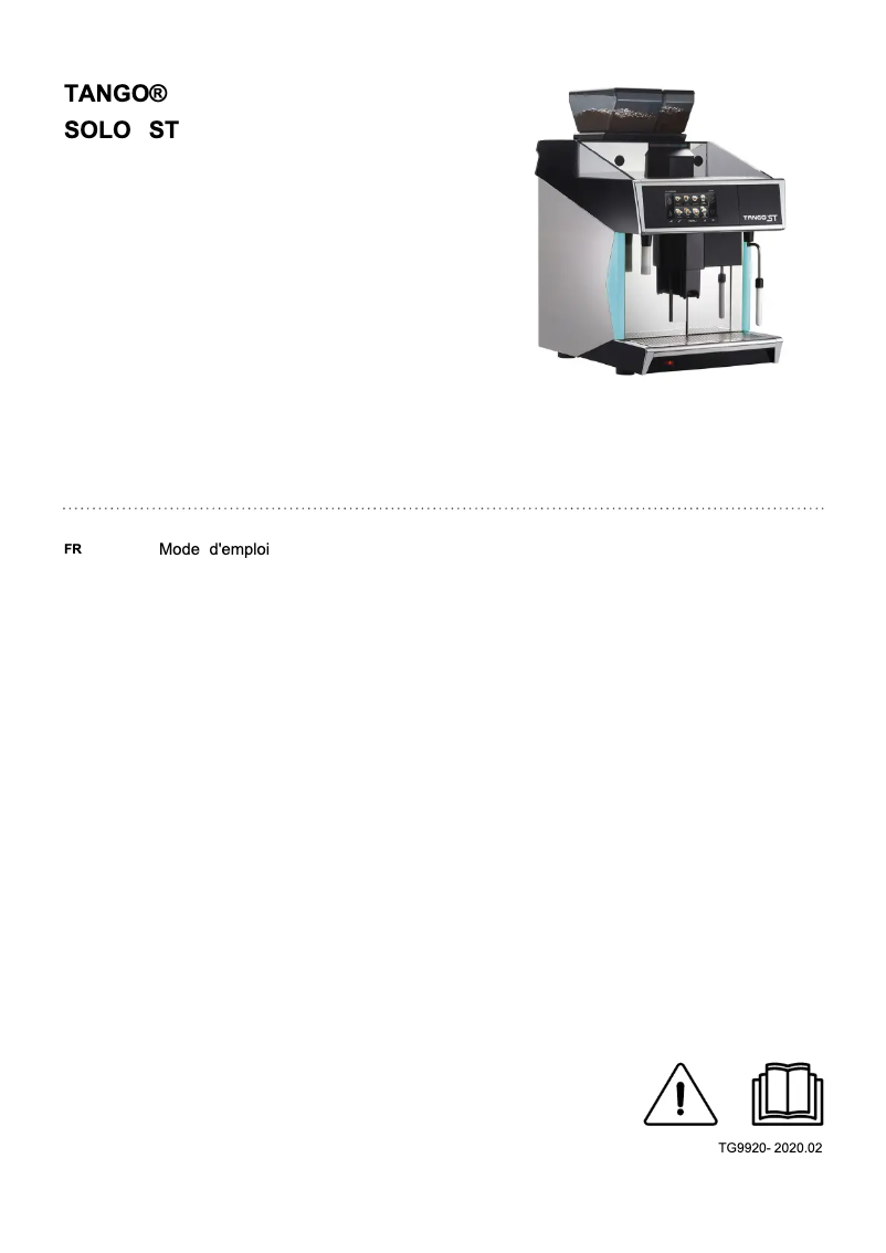 Imagen de la primera página del manual del dispositivo Tango Solo ST