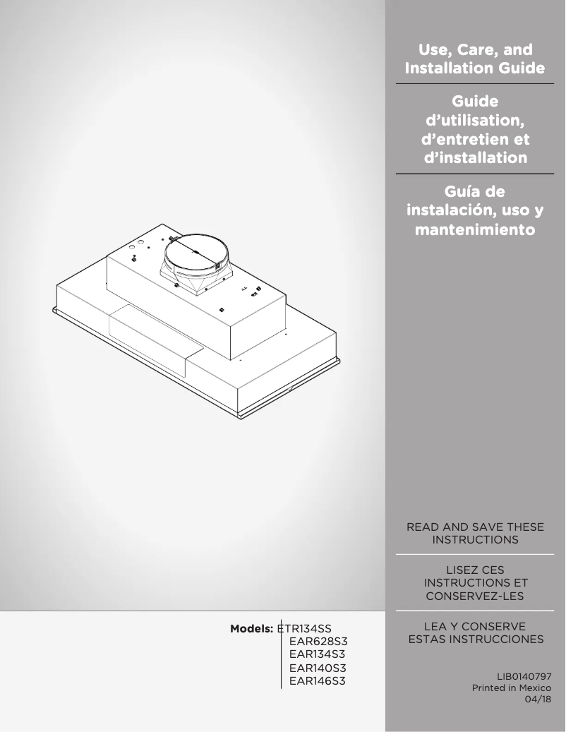 Página nº 1 - Manual de usuario Elica Arezzo PRF0140696A