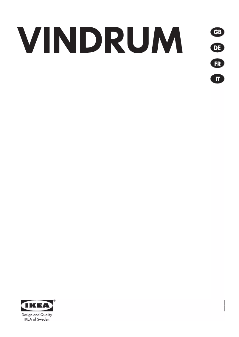 Página 1 del manual Manual de usuario Ikea VINDRUM