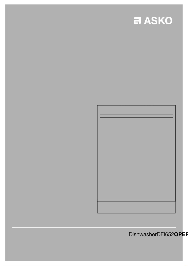 Página 1 del manual Manual de usuario Asko DFI652