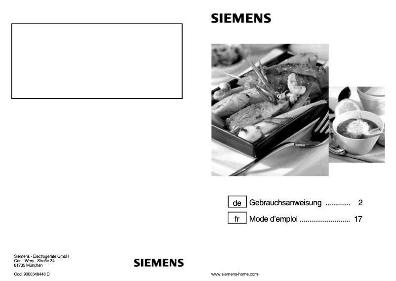 Página nº 1 - Manual de instrucciones Siemens ER926SB90D