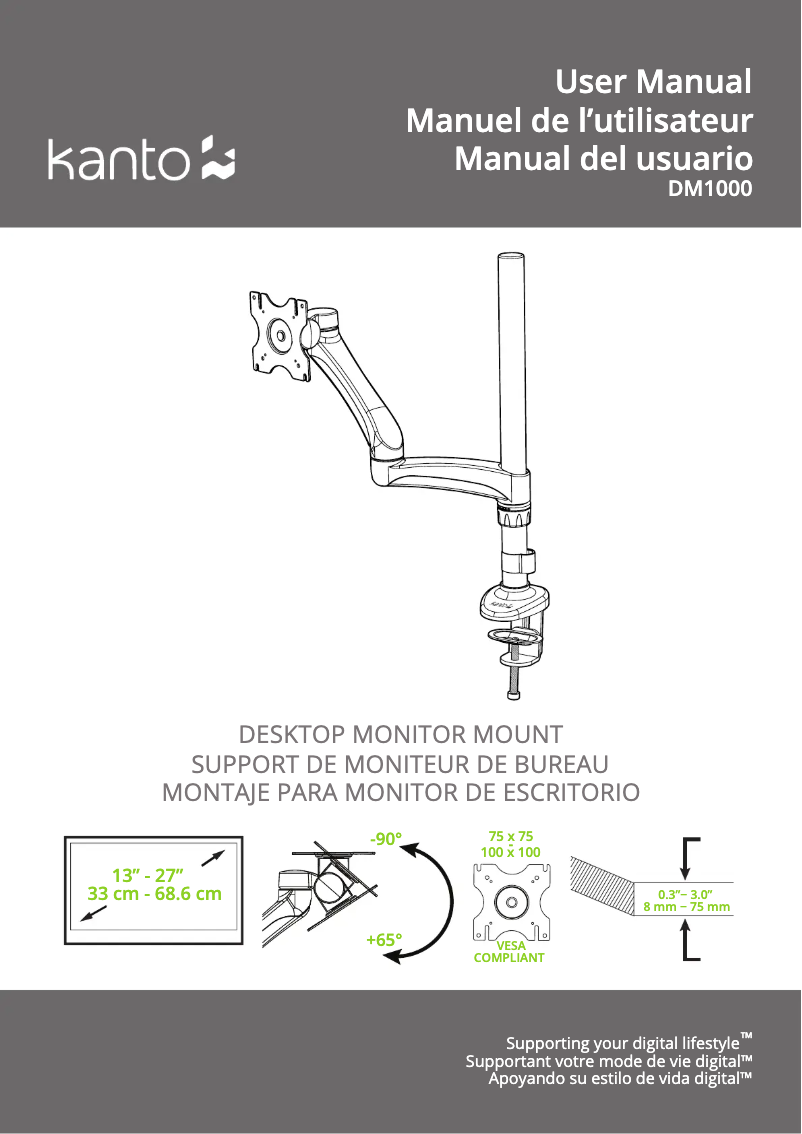 Página nº 1 - Manual de usuario Kanto DM1000