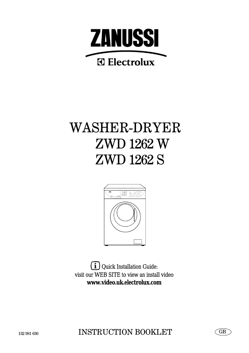 Página 1 del manual Manual de usuario Zanussi-Electrolux ZWD1262W