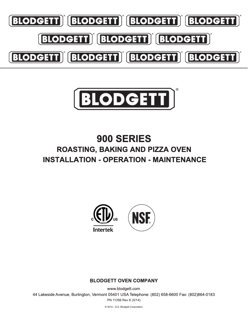 Página 1 del manual Manual de usuario Blodgett 901