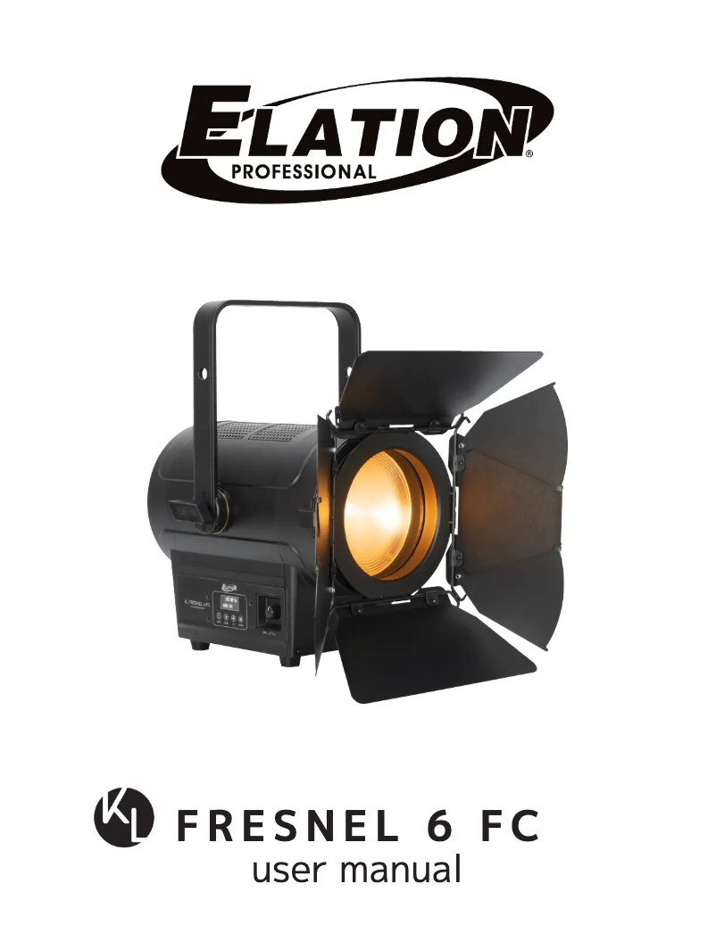 Página 1 del manual Manual de usuario Elation KL Fresnel 6 FC