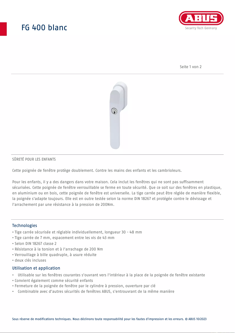 Imagen de la primera página del manual del dispositivo FG400