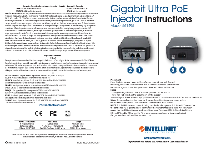 Imagen de la primera página del manual del dispositivo 561495