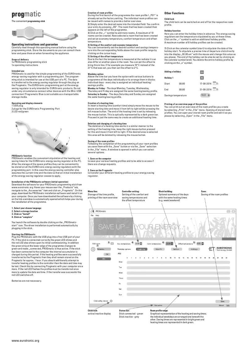 Imagen de la primera página del manual del dispositivo PROGmatic