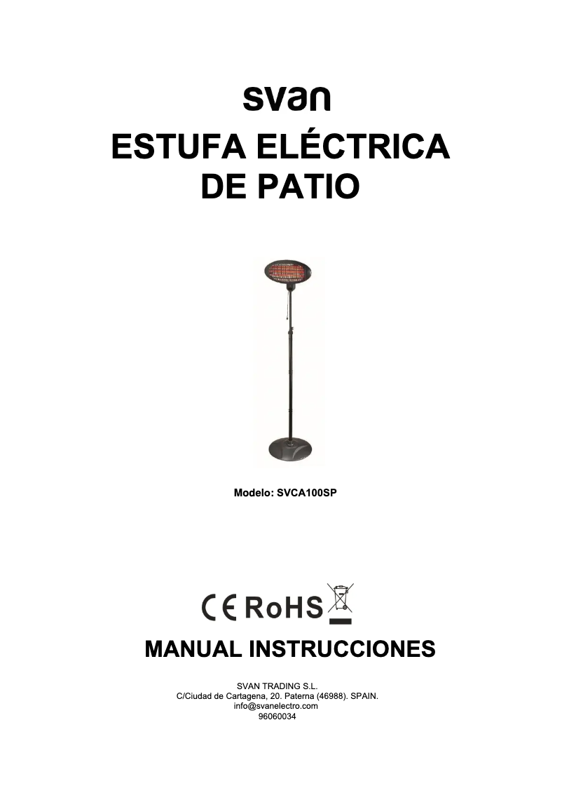 Página 1 del manual Manual de usuario SVAN SVCA100SP