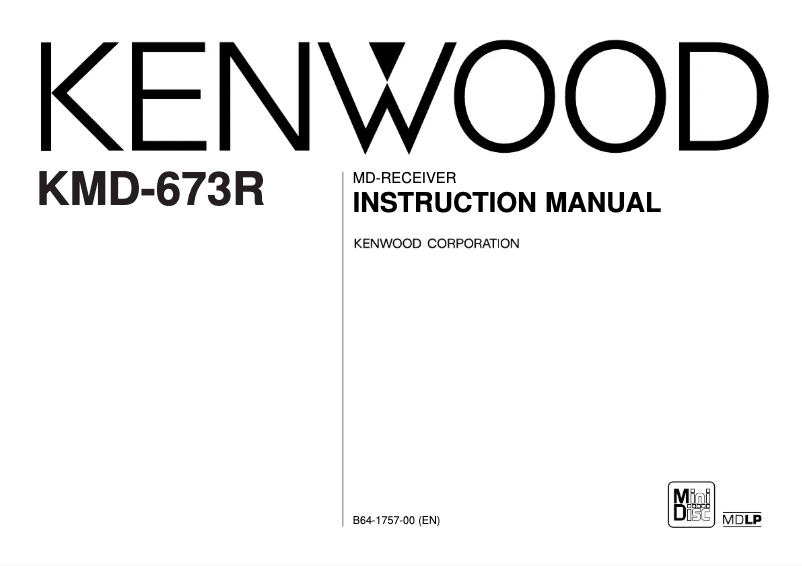 Página 1 del manual Manual de usuario Kenwood KMD-673R