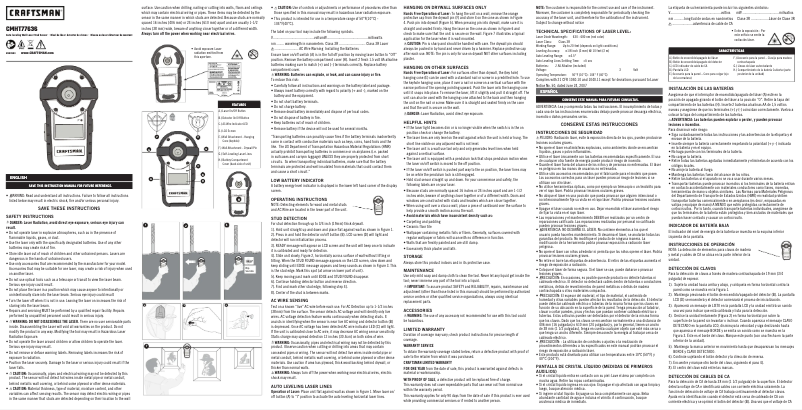 Imagen de la primera página del manual del dispositivo CMHT77636