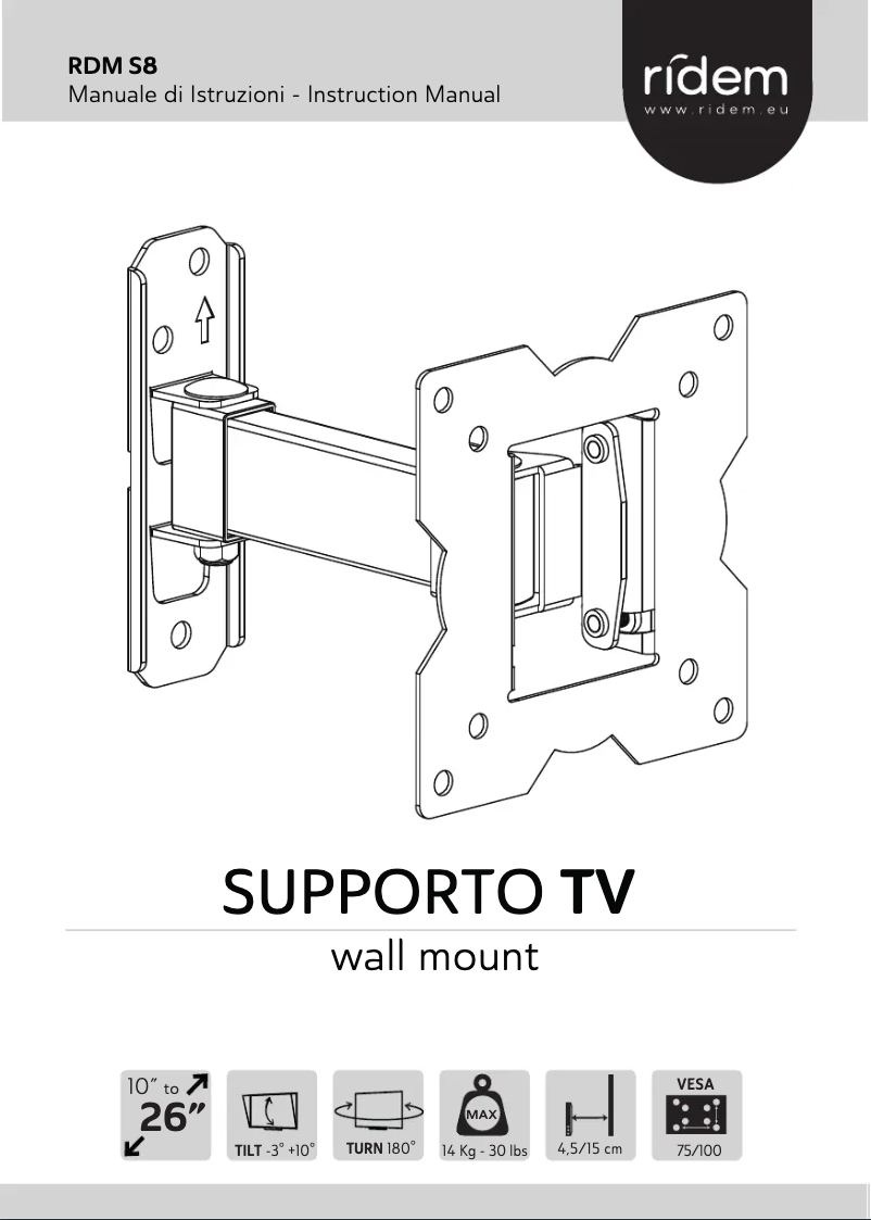 Imagen de la primera página del manual del dispositivo RDM S8