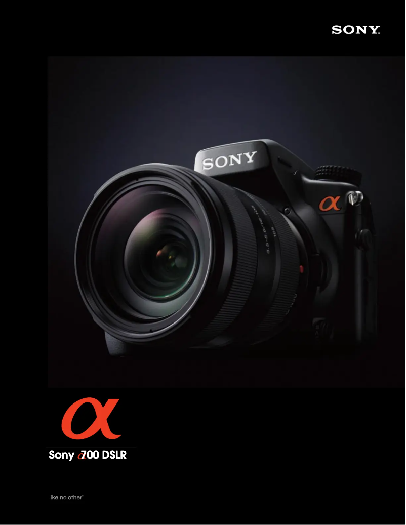 Imagen de la primera página del manual del dispositivo DSLR-A700H