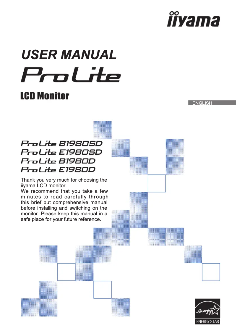 Imagen de la primera página del manual del dispositivo ProLite E1980D