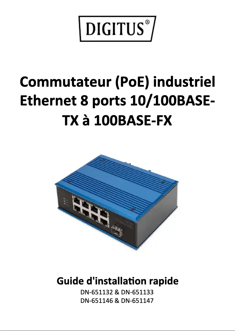 Imagen de la primera página del manual del dispositivo DN-651147