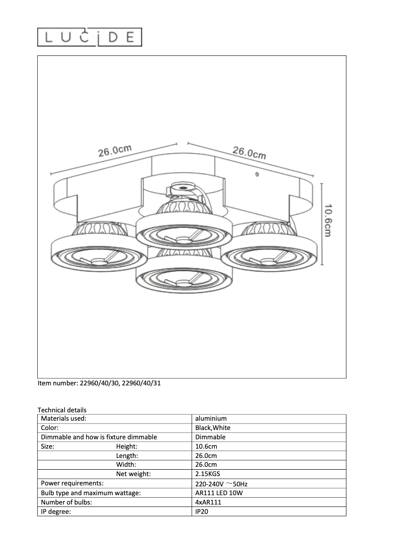 Imagen de la primera página del manual del dispositivo Versum