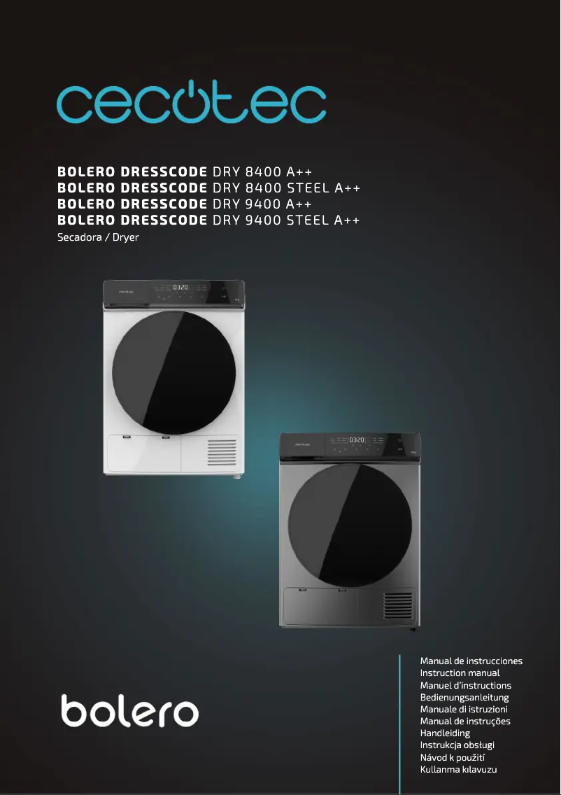 Imagen de la primera página del manual del dispositivo Bolero DressCode Dry 8400 A++