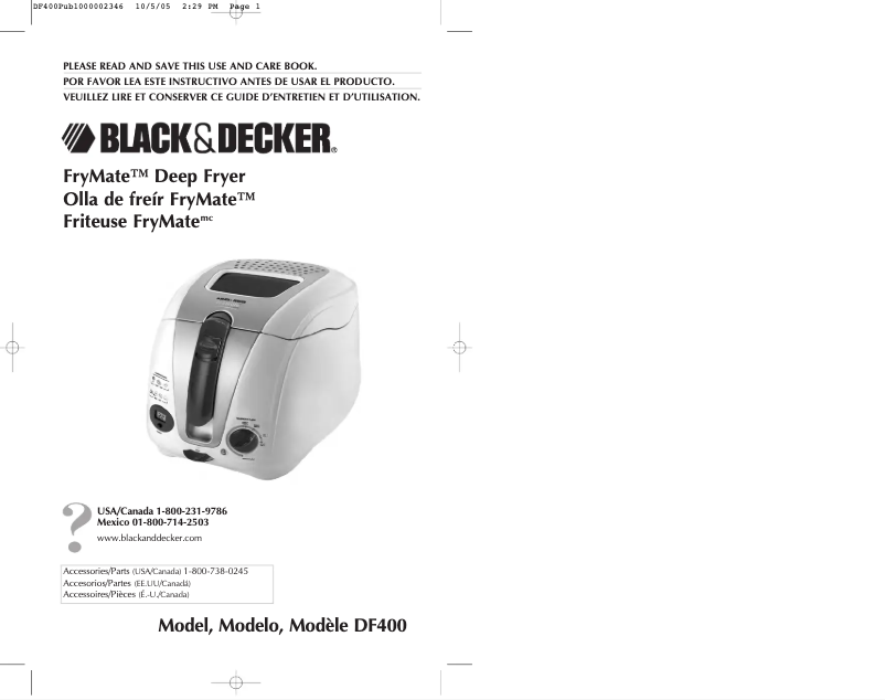 Página 1 del manual Manual de usuario Black & Decker DF400