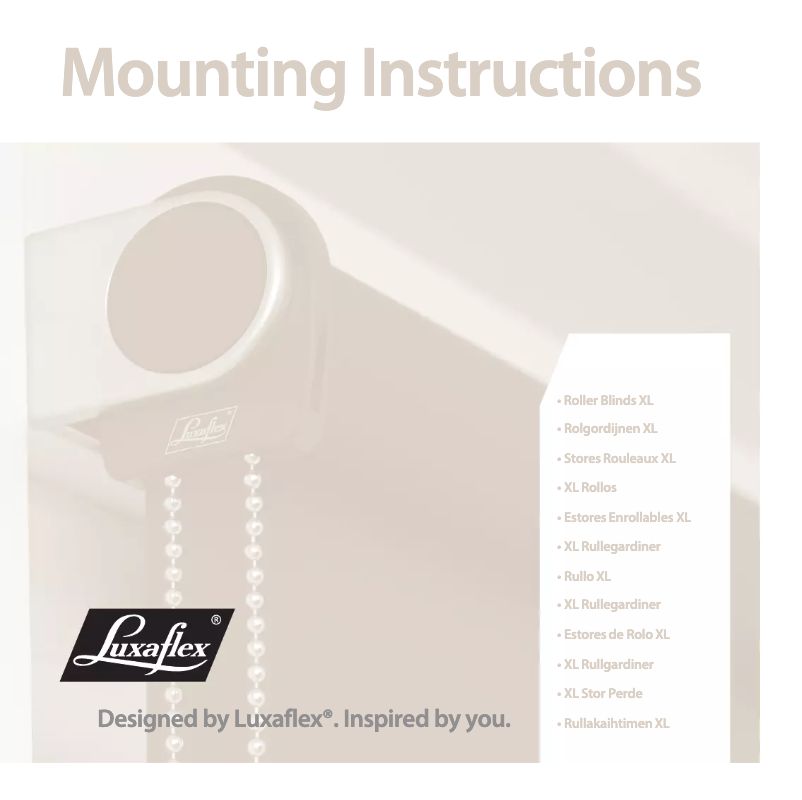 Página 1 del manual Manual de usuario Luxaflex XL-50