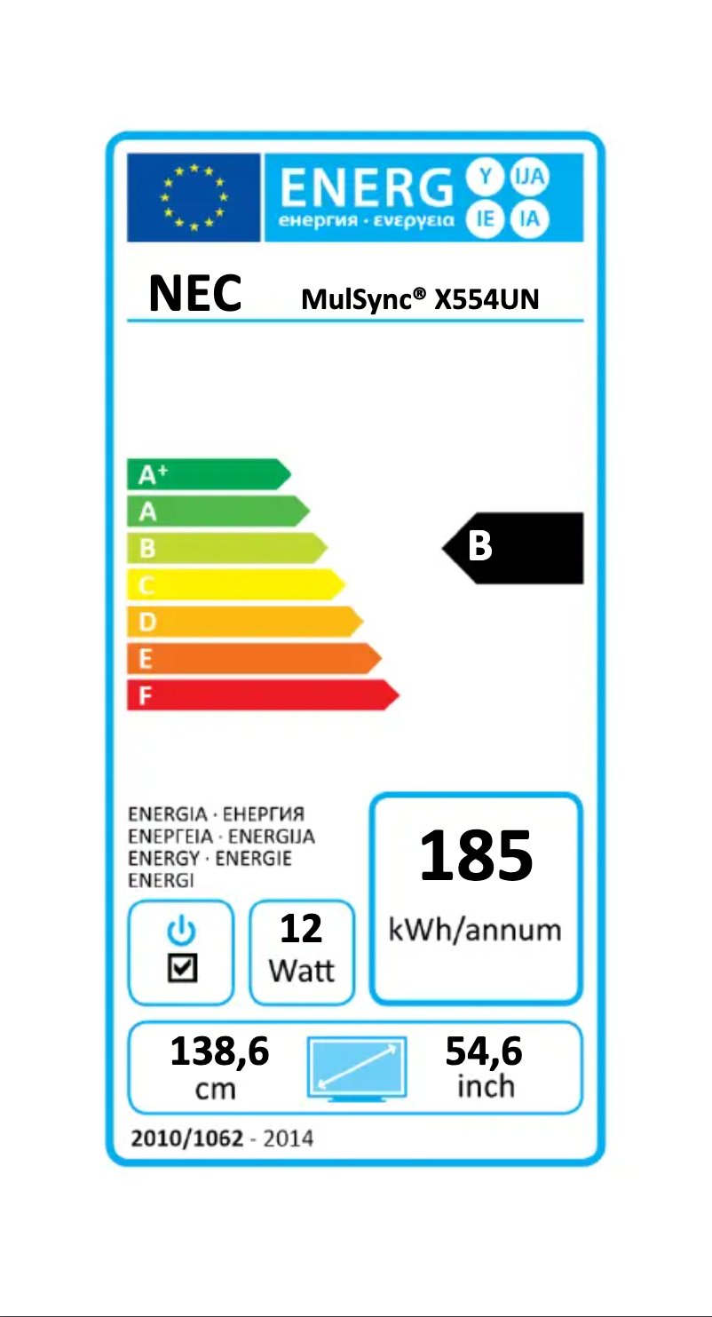 Imagen de la primera página del manual del dispositivo MultiSync X554UN