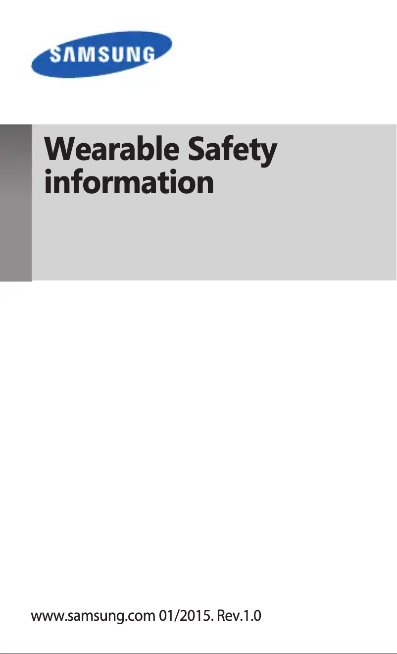 Página 1 del manual Instrucciones de seguridad Samsung Gear S