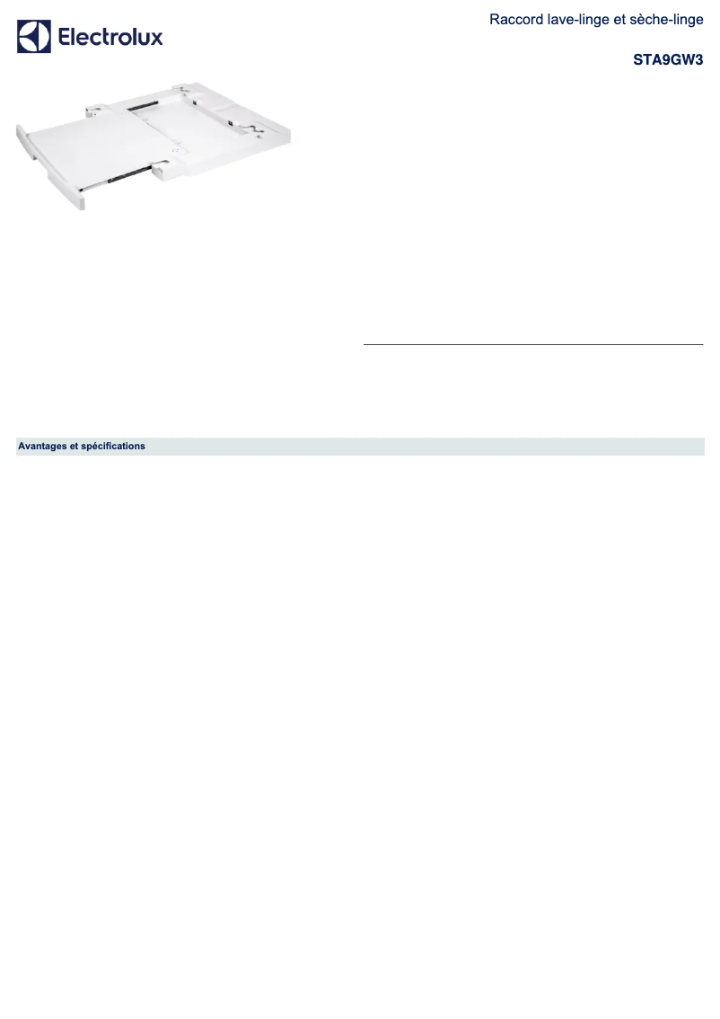 Imagen de la primera página del manual del dispositivo STA9GW3