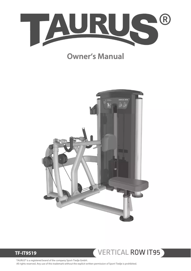 Página nº 1 - Manual de usuario Taurus Mid Row IT95
