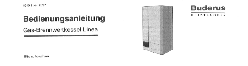 Página 1 del manual Manual de usuario Buderus Linea