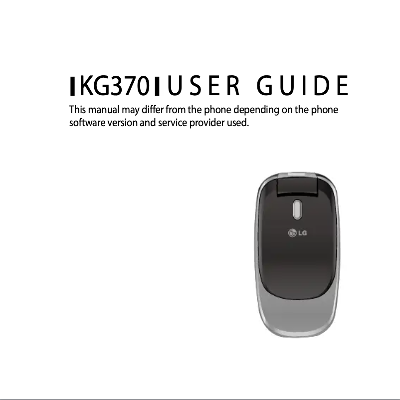 Imagen de la primera página del manual del dispositivo KG370