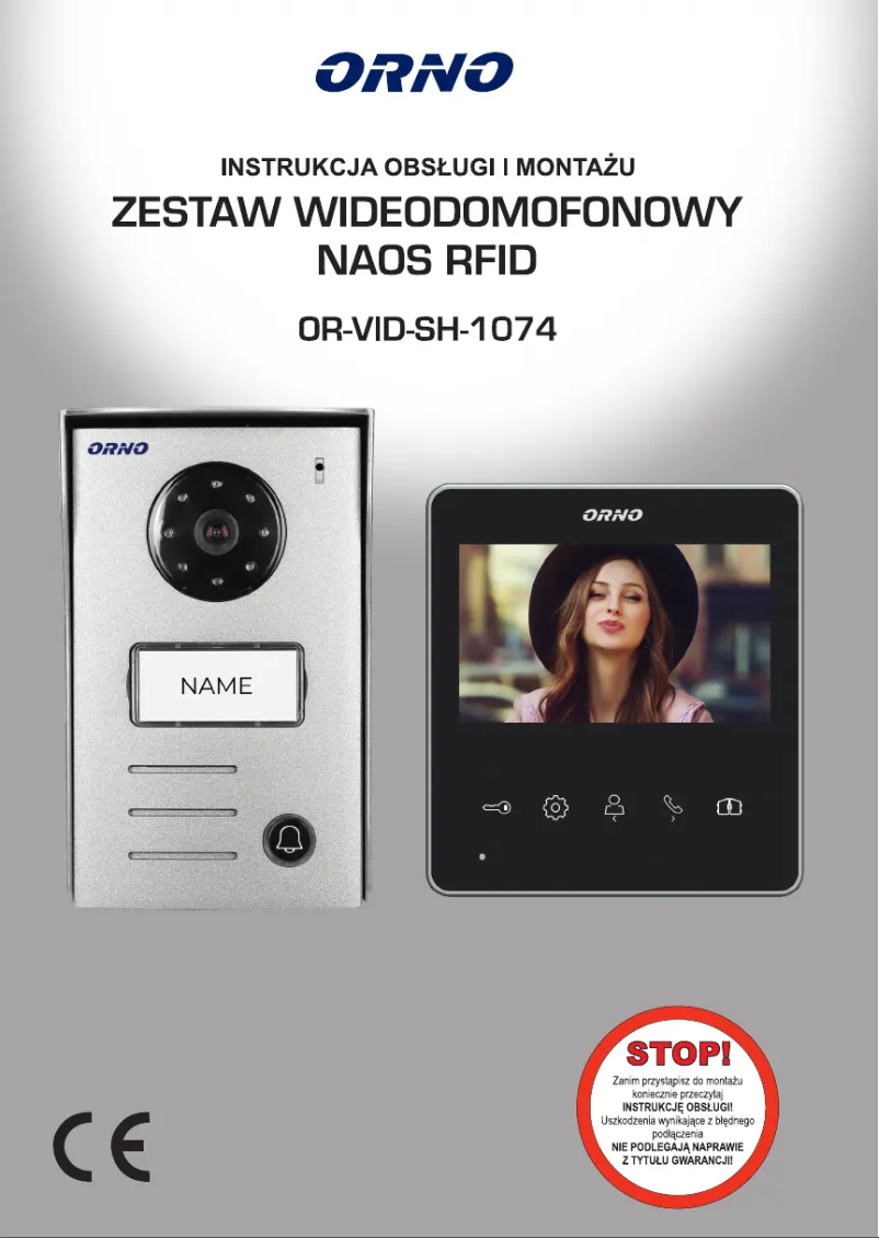 Imagen de la primera página del manual del dispositivo OR-VID-SH-1074