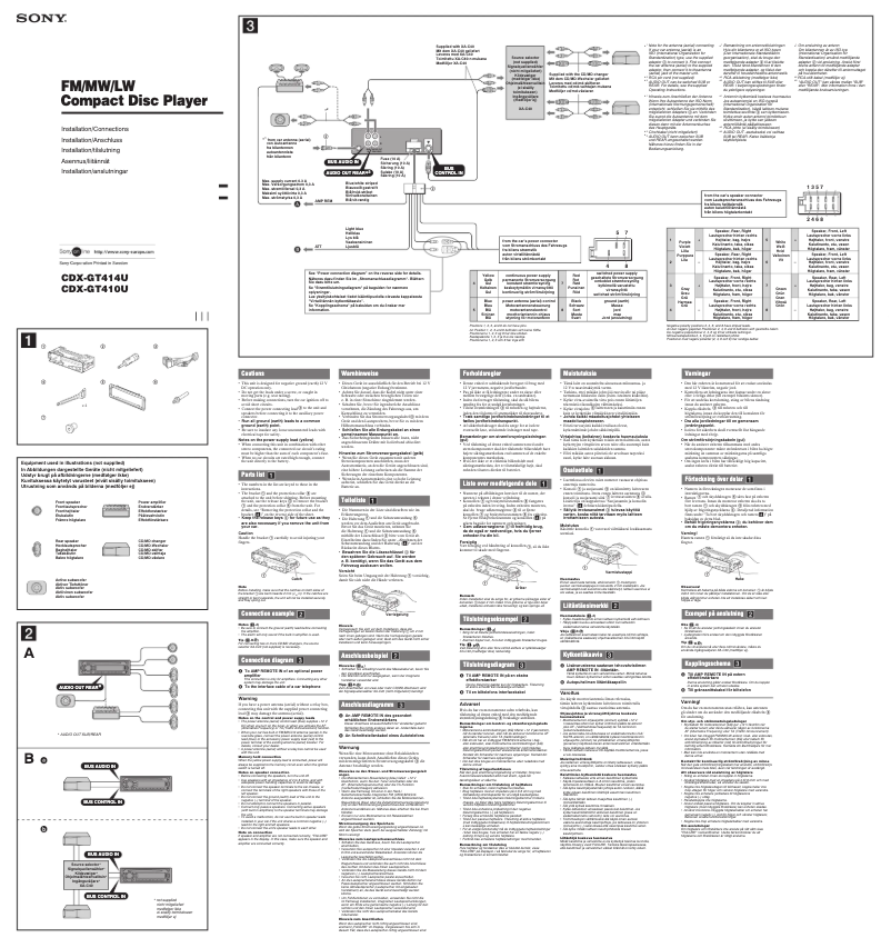 Página nº 1 - Manual de instrucciones Sony CDX-GT414U