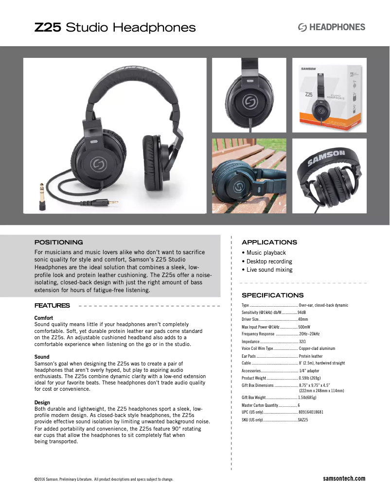 Imagen de la primera página del manual del dispositivo Z25