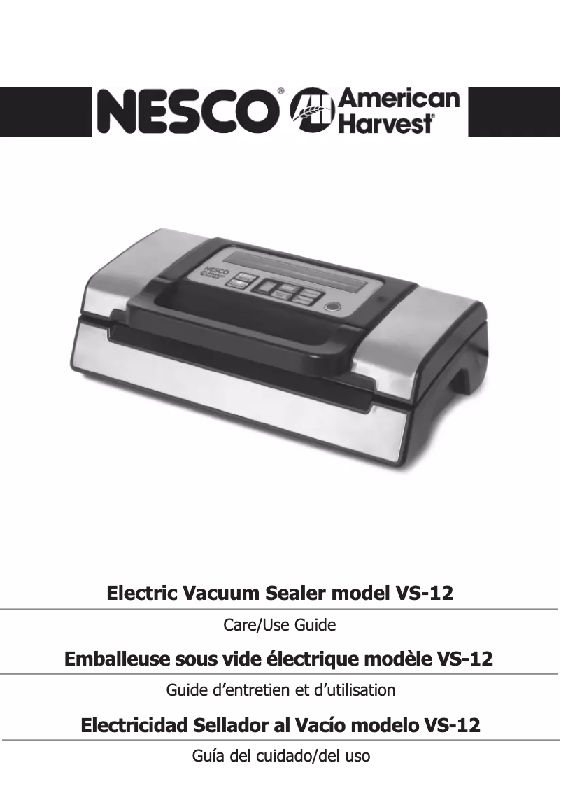 Página nº 1 - Manual de usuario Nesco VS-12