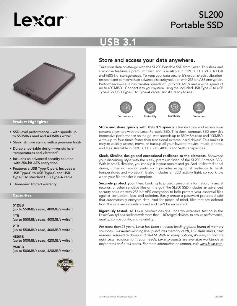 Imagen de la primera página del manual del dispositivo SL200