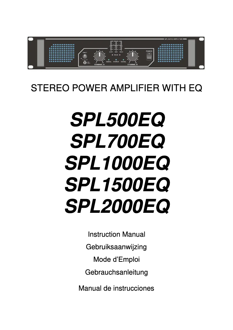 Imagen de la primera página del manual del dispositivo SPL-1500EQ