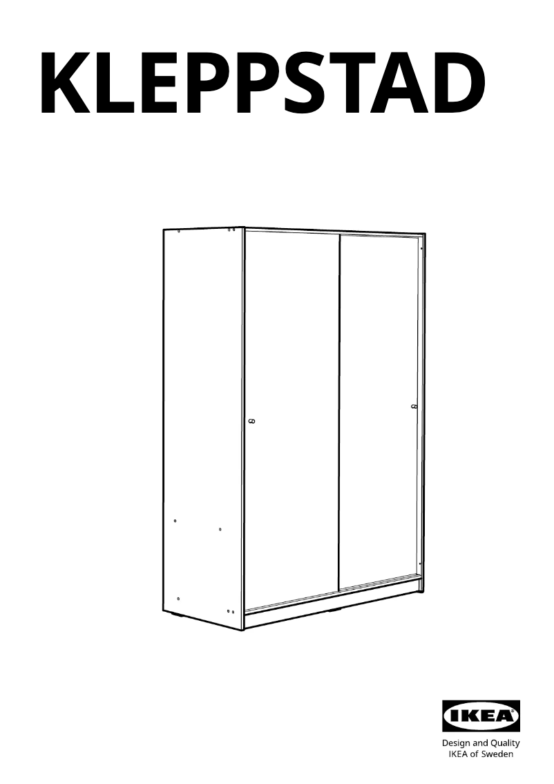 Página 1 del manual Manual de usuario Ikea KLEPPSTAD 304.372.41