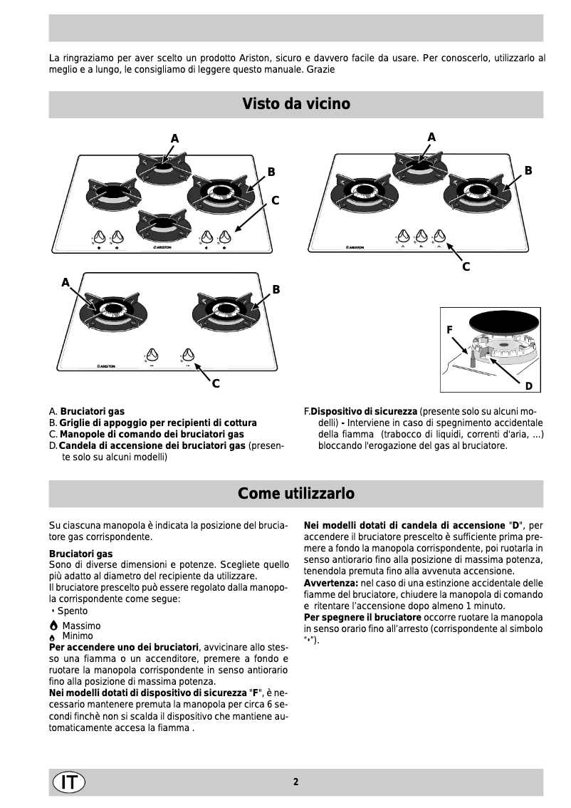 Página 1 del manual Manual de usuario Ariston Thermo TD 740 MST