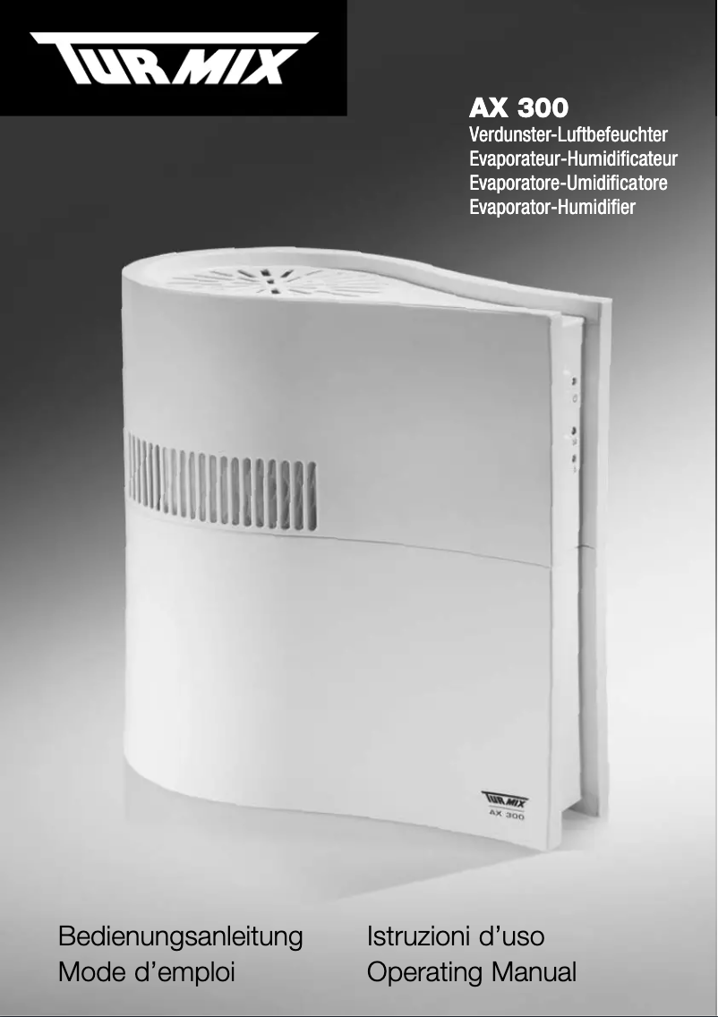 Página 1 del manual Manual de usuario Turmix Humidifiers AX 300