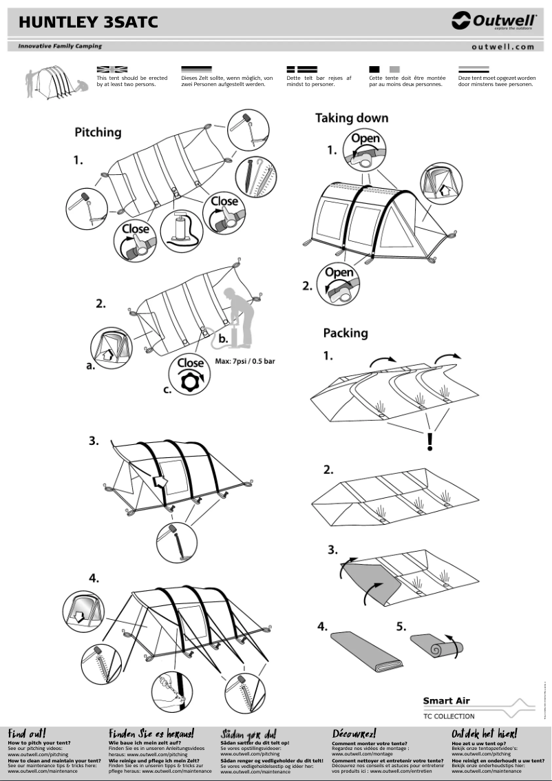 Página 1 del manual Manual de usuario Outwell Huntley 3SATC