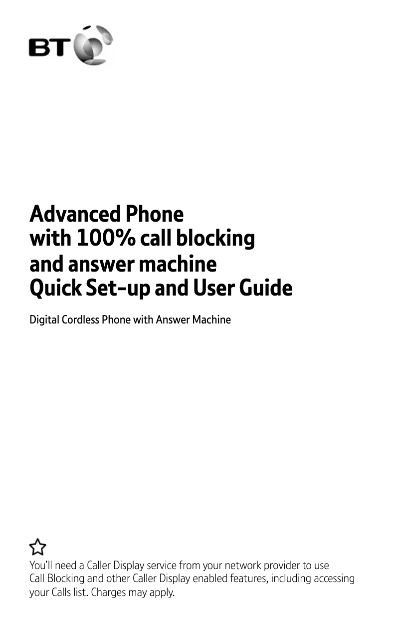 Imagen de la primera página del manual del dispositivo Advanced Phone D9R7WS00