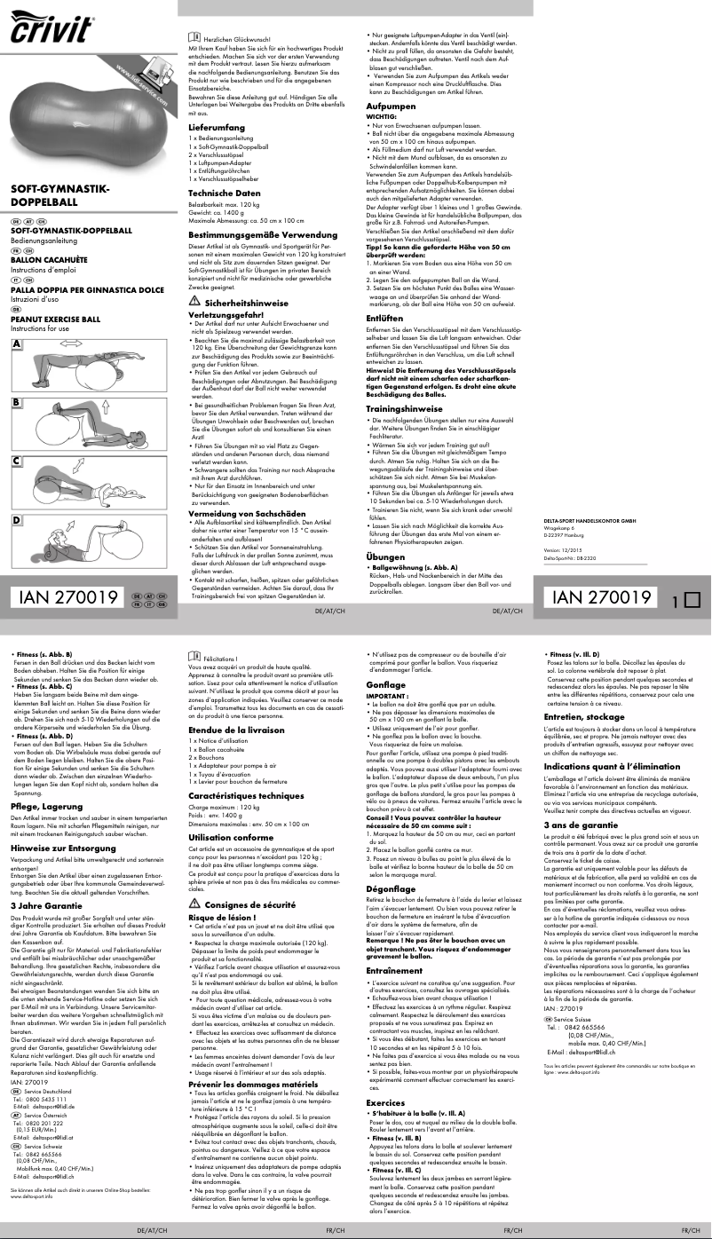 Página 1 del manual Manual de usuario Crivit IAN 270019