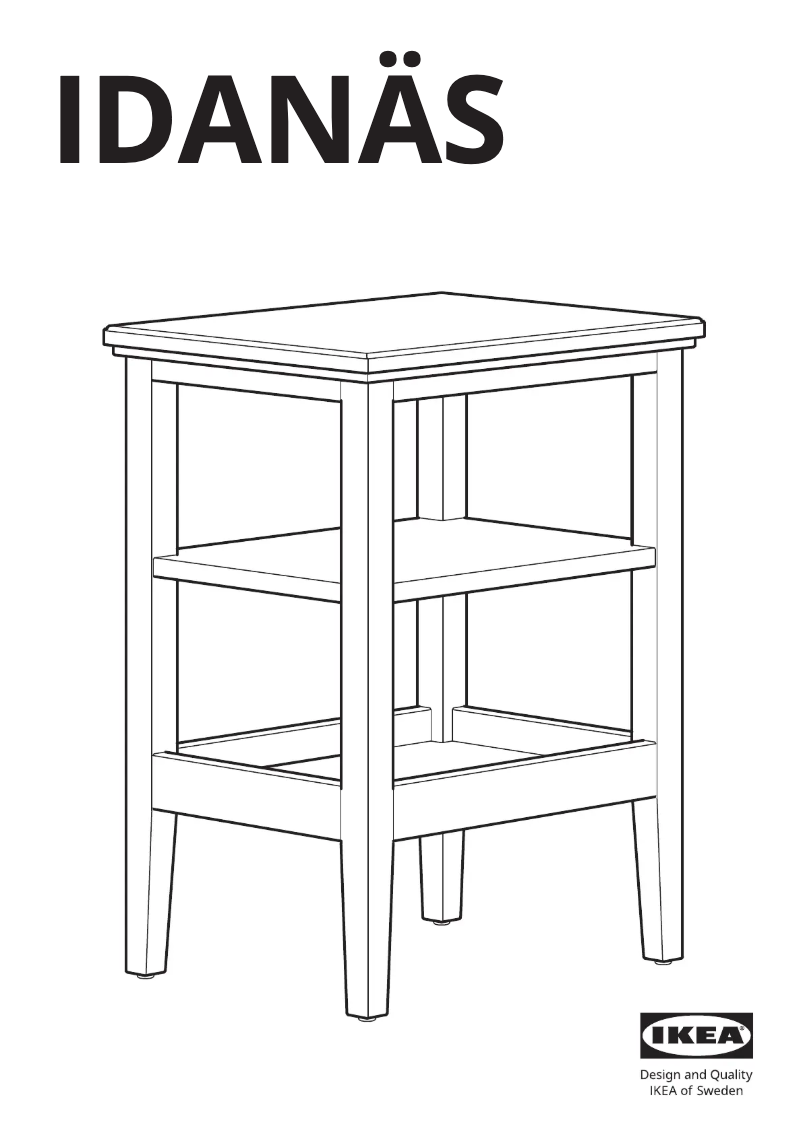 Imagen de la primera página del manual del dispositivo IDANÄS 604.960.45