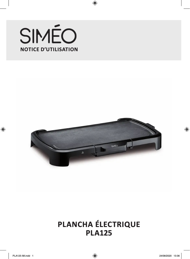 Página 1 del manual Manual de usuario Siméo PLA125